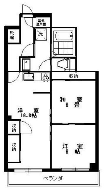 ニューハウス西葛西(2LDK/4階)の間取り写真