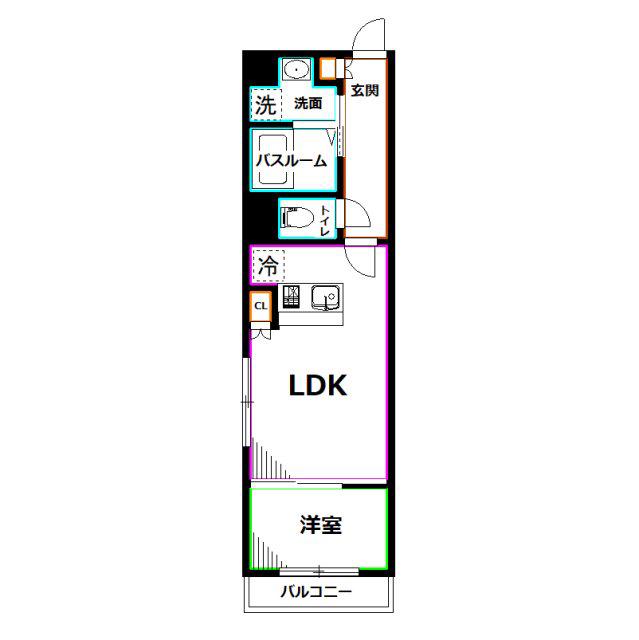 RITS SEKIMACHI(1LDK/5階)の間取り写真