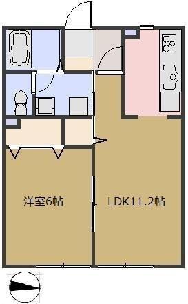 プライムコート豊春(1LDK/1階)の間取り写真