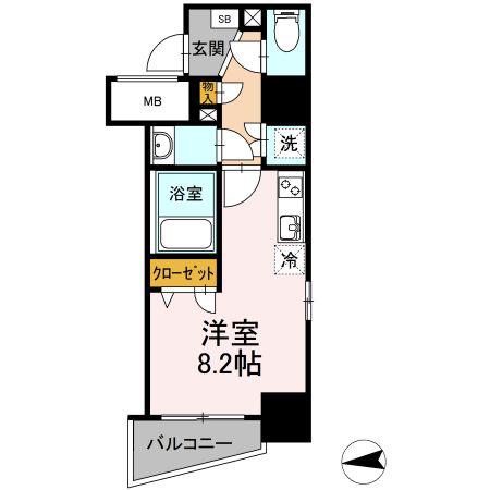 AOIレジデンス早稲田(ワンルーム/9階)の間取り写真