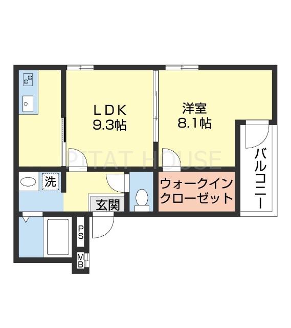 フジパレス和歌山太田I番館(1LDK/2階)の間取り写真