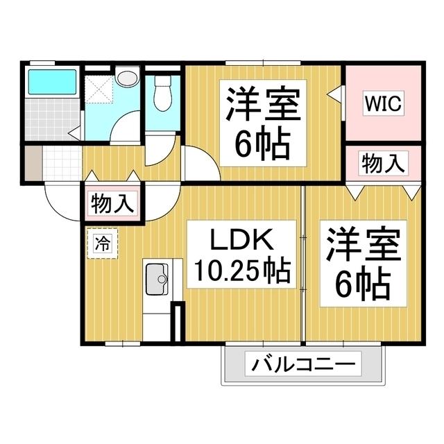 サンスクエア(2LDK/1階)の間取り写真