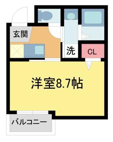ラ・フォルム西宮北口(1K/1階)の間取り写真