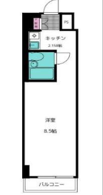 藤和日本橋人形町コープ(ワンルーム/10階)の間取り写真