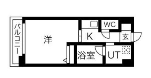 エムティースクエア吉塚駅前(1K/7階)の間取り写真