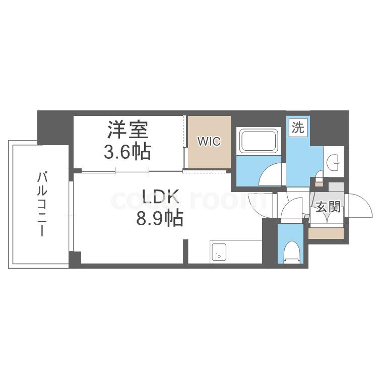 シーズンフラッツ福島(1LDK/5階)の間取り写真
