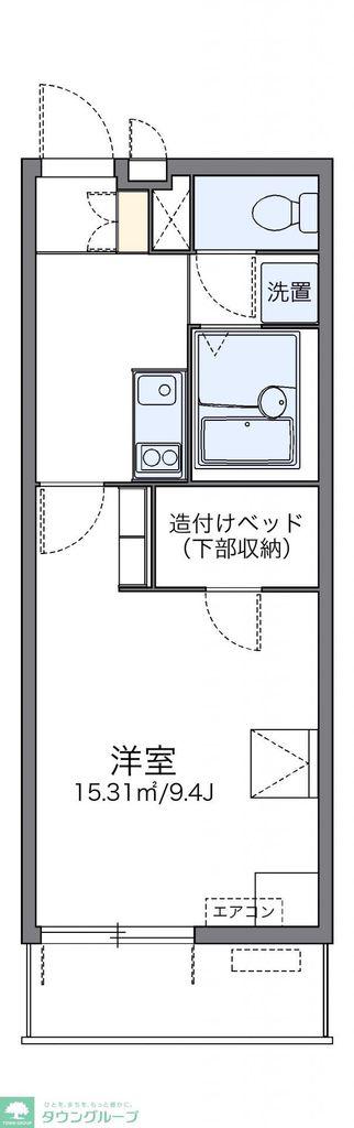 レオパレスソレーユIII(1K/2階)の間取り写真