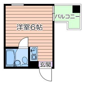 プログレス駒川(ワンルーム/6階)の間取り写真