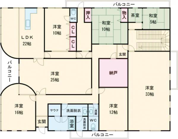KI平戸ビル(7SLDK/2階)の間取り写真