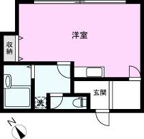 トーシンコーポマツバラ(ワンルーム/1階)の間取り写真