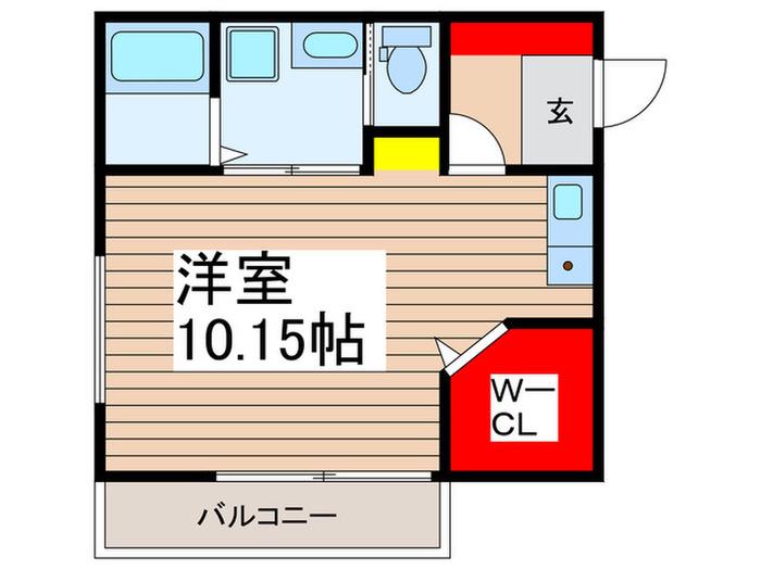 鶴ヶ舞ビレッジ(ワンルーム/2階)の間取り写真