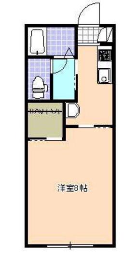 サクラメント(1K/1階)の間取り写真