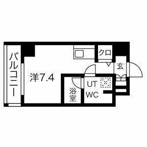 クラリッサ横浜ノワール(ワンルーム/6階)の間取り写真