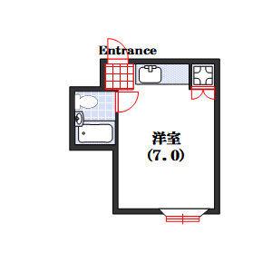 ノアーズアーク北堀江(1K/2階)の間取り写真