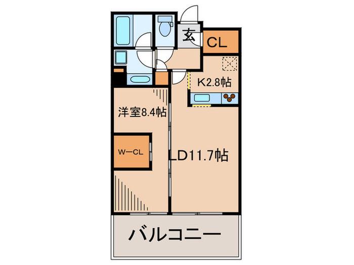 マチュリティ小石川(1LDK/2階)の間取り写真