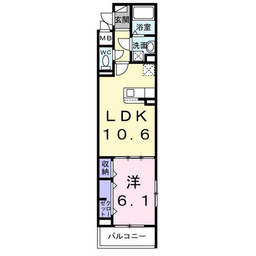 ベル ファミーレ(1LDK/3階)の間取り写真