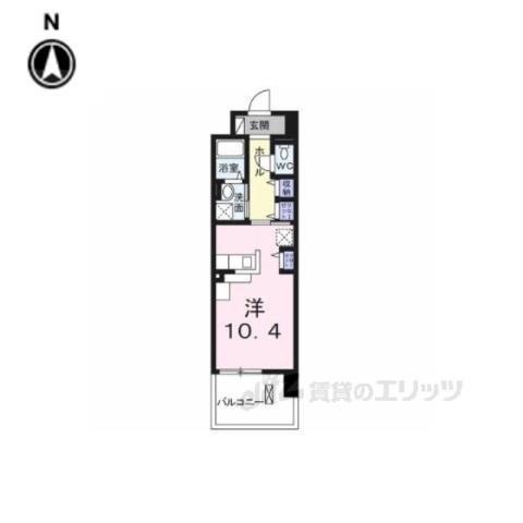 フェリス(ワンルーム/6階)の間取り写真