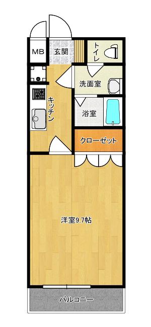 エスプリド伎倍(1K/2階)の間取り写真