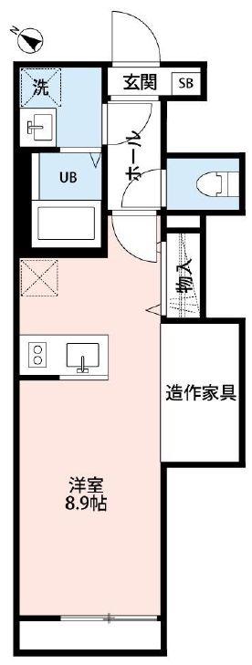 BESTSTAGE新所沢緑町I(ワンルーム/1階)の間取り写真
