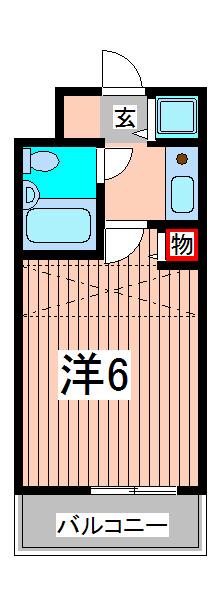 TOP中浦和(1K/3階)の間取り写真