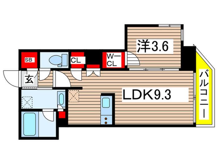 アーバンパーク綾瀬DUO(1LDK/1階)の間取り写真