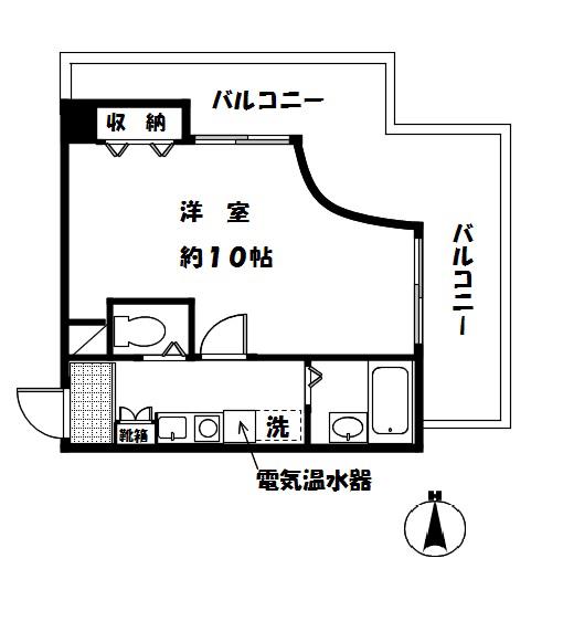 セレスト西荻窪(1K/2階)の間取り写真