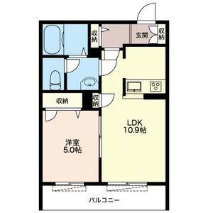 LUMIERE新宿(1LDK/1階)の間取り写真