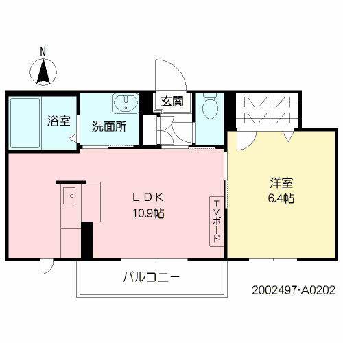 グランブリッジ (1LDK/2階)の間取り写真
