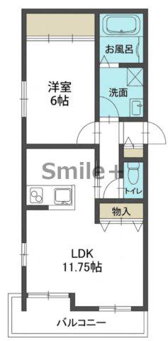 グランメゾン(1LDK/2階)の間取り写真