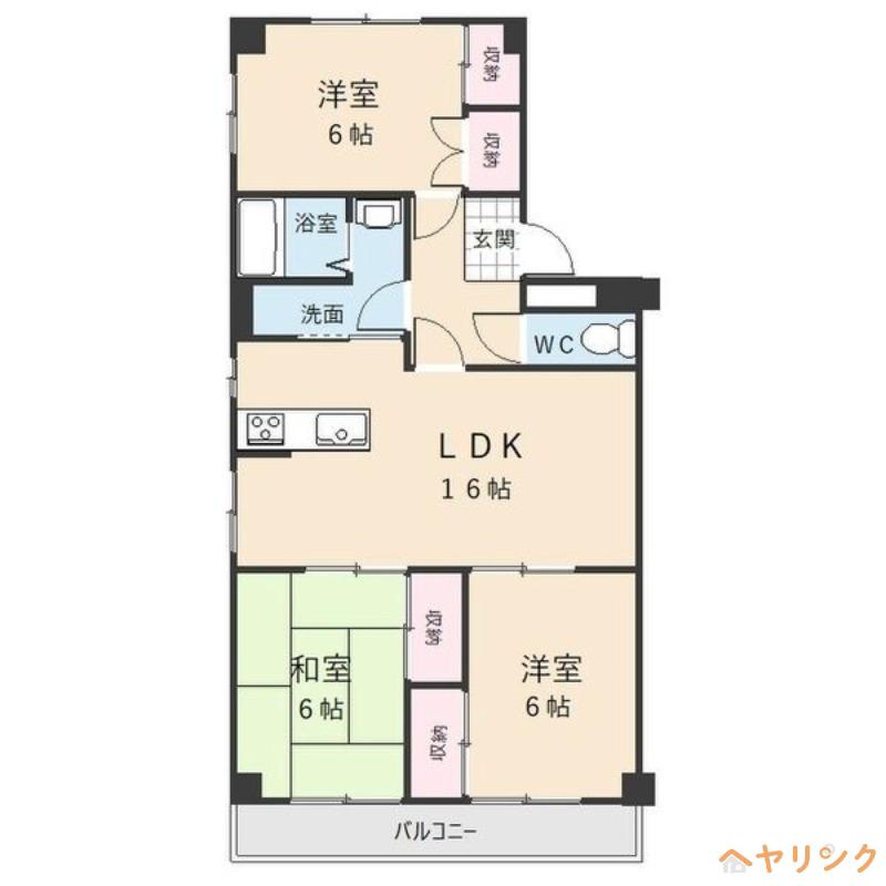 ビレンテ守山(3LDK/3階)の間取り写真