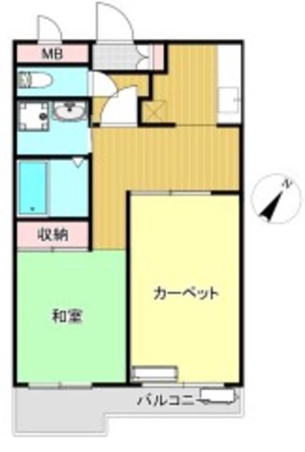 ヒルトップ88(2DK/3階)の間取り写真