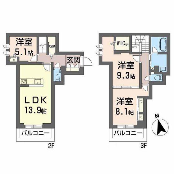 シャーメゾン ラ テラ(3LDK/2階)の間取り写真