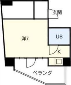 FLATSわかまつ(1K/2階)の間取り写真