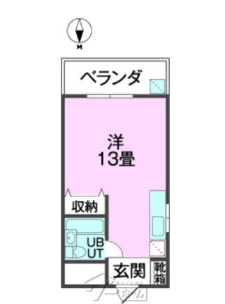オアシス松金(ワンルーム/4階)の間取り写真