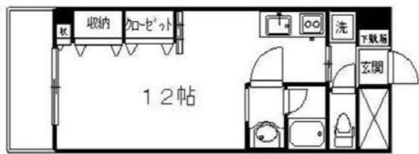ルミエール松島(ワンルーム/6階)の間取り写真