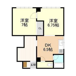 馬場コーポ (2DK/2階)の間取り写真