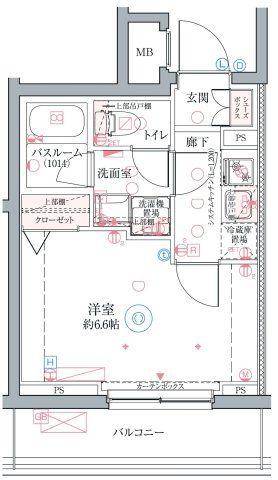 クレヴィスタ井荻(1K/2階)の間取り写真