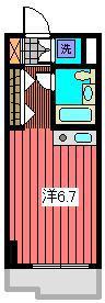 パレドール文京メトロプラザ I(ワンルーム/8階)の間取り写真