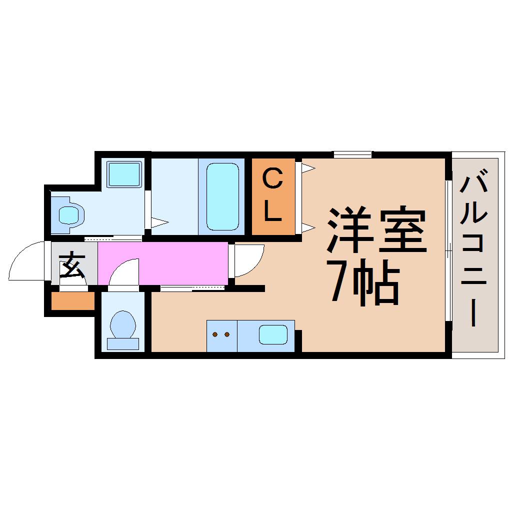 メゾン菊屋(1K/3階)の間取り写真