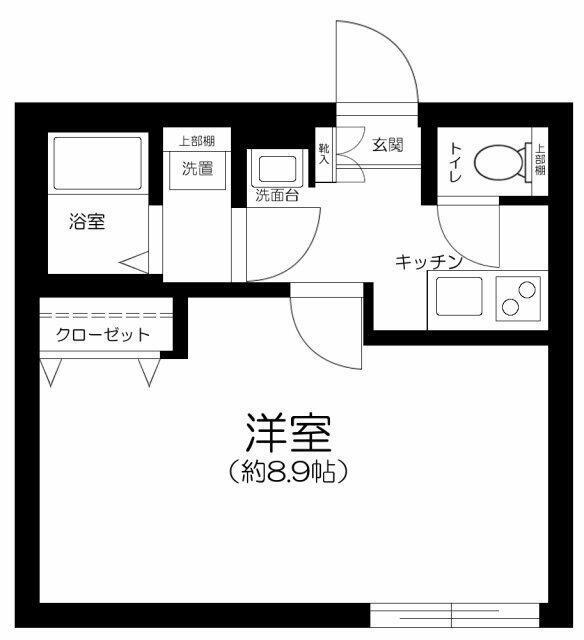 スマイラス川口並木(1K/1階)の間取り写真