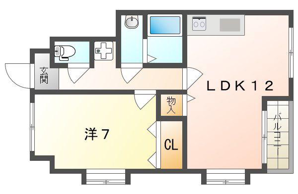 BEFREE(1LDK/2階)の間取り写真