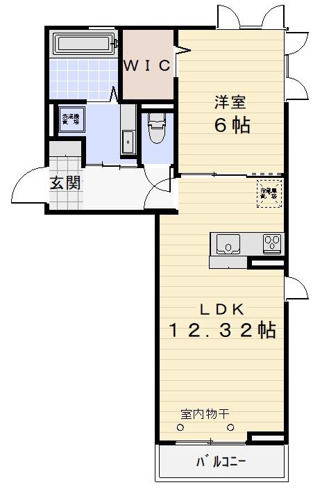 D-ROOM渋見町(1LDK/1階)の間取り写真