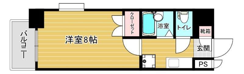 リファレンス住吉(1K/3階)の間取り写真