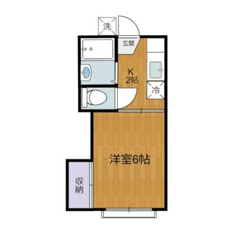 ヴァンヴェールII(1K/2階)の間取り写真