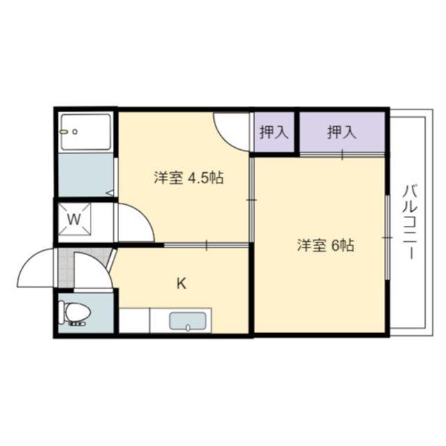 バローレ堺(2K/3階)の間取り写真