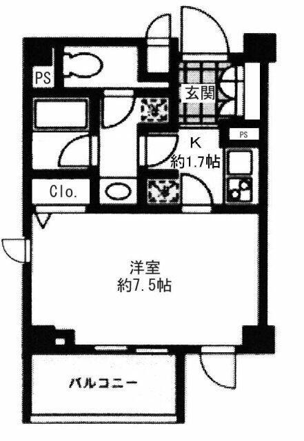 プライムアーバン用賀(1K/3階)の間取り写真
