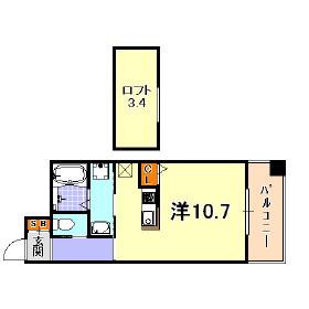 ARK TAMATANI BLD(ワンルーム/4階)の間取り写真
