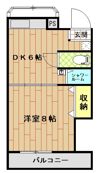 アピスメゾン(1DK/3階)の間取り写真