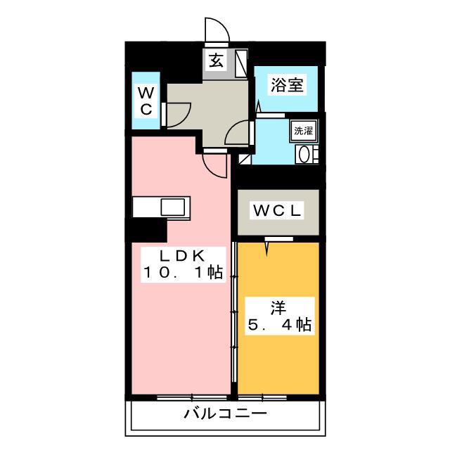 メルキオール(1LDK/1階)の間取り写真