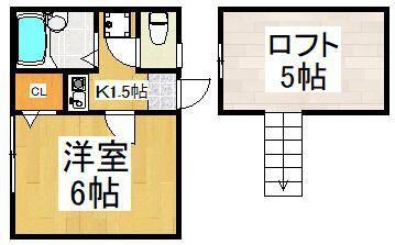 メゾン18(1K/1階)の間取り写真